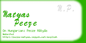 matyas pecze business card